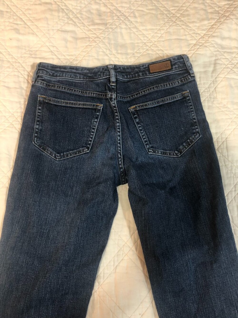 Lands End Fit 2 Straight Leg Denim Jeans, Size 8